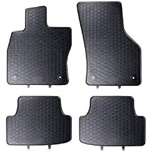 Black Rubber Car Floor Mats VD915 All Weather Odorless Car Floor Mat Liners 4-piece Set Car Accessories Compatible With Seat Leon III Volkswagen Golf VII 2013 2014 2015 2016