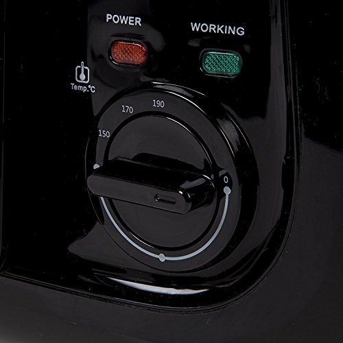 Swan SD6080BLKN 2.5 Litre Deep Fat Fryer with Viewing Window, Adjustable temperature controls, Easy Clean, 1800W, Black