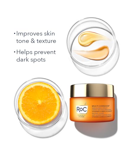 RoC - Multi Correxion Revive + Glow Unifying Cream Rich - Vitamin C - Wrinkle-Smoothing & Dark Spot Prevention - Improved Skin Tone & Texture - with RoC Vitamin C & Hexyl-R Complex Technology - 50 ml - Image 5
