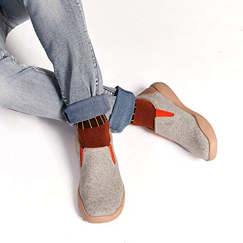 UIN Men's Walking Shoes Slip On Cow Suede Casual Lightweight Comfort Fashion Sneaker Cuenca4