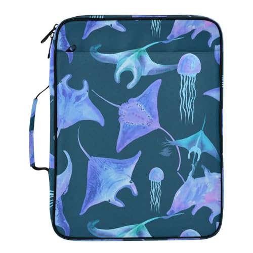 Blue Manta Rays �N���Q �g���\�ȃt�@�C�����O�t�H���_�[�I�[�K�i�C�U�[ �h���o�C���_�[�o�b�O ���O���\��3�����O�o�C���_�[�t�� �A�R�[�f�B�I���|�[�g�t�H���I �w�Z�I�t�B�X�p
