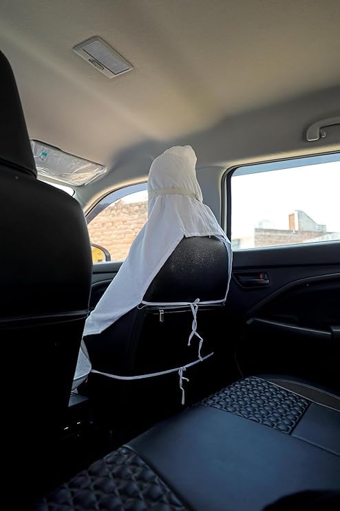 Image of Car Seat Towel Cover, Universal Size 76x152 cm, Soft and Comfortable Seat Protector for All Cars, Single Pack of 1 (1, White, 30x60inc.)
