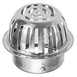 ✔Rostfrei Laubfanggitter & Fallrohrgitter aus V4A Edelstahl Fallrohrgröße: Ø100mm oder Ø150mm wählbar (Ø100mm)