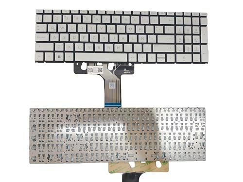 Teclado para HP Pavilion 15-EG de distribución latinoamericana en color plata sin luz