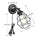KOONTING Wire Cage Wall Sconce, 2 Pack Industrial Wall Lamp with Plug-in Cord and On Off Toggle Switch, Vintage Style E26 Base Metal Wall Light Fixture for Headboard Bedroom Garage Porch Mirror