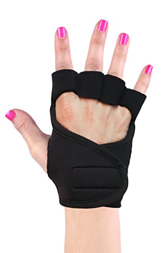 Gelometrics Womens Silicone Gel Padded Studio Gloves (S, Black Licorice) 