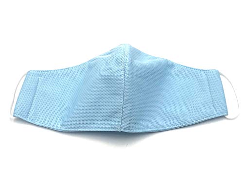 台湾製 撥水・抗菌メッシュ生地マスク 子ども用(小さめサイズ) 3M防水技術 大和化学工業 抗菌防臭技術採用 洗える 飛沫防止 通気性 夏用 メッシュ サラサラ 蒸れにくい 快適 (ライトブルー)