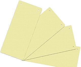 Wekre - Juego de Separadores Archivadores (100 unidades, cartón de 160 gm², 24 x 10,5 cm), color amarillo
