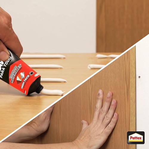 Miniatura 5 de Pattex No Más Clavos Para Todo Hightack, Adhesivo De Montaje Resistente A Temperaturas Extremas, Pegamento Fuerte En Superficies Húmedas, Adhesivo Blanco, 1 Tubo X 142 G