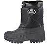 Groundwork LS88 Mens Mucker Stable Yard Waterproof Winter Snow Zip Boots Wellies (9 UK, Black Leather PU) #1