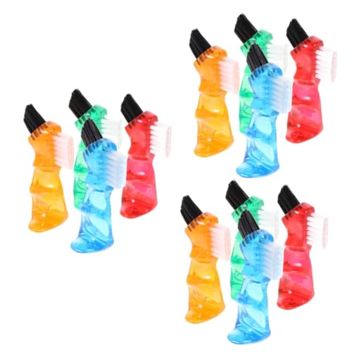 Mobestech 12pièces Brosses à Dentier Brosse Créative Portable Pour Nettoyage Prothèses Dentaires