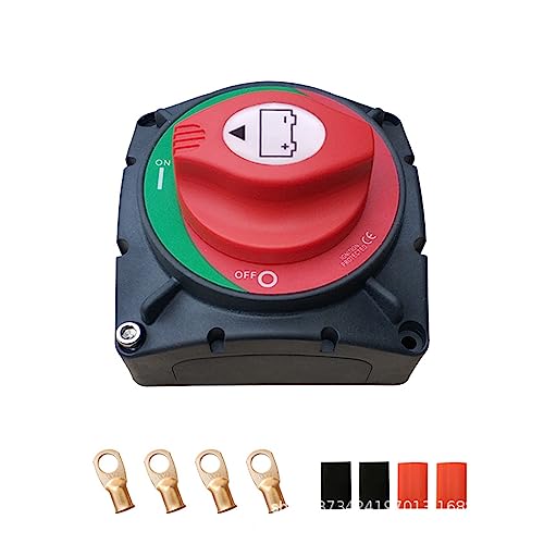 Interruptor de batería de tornillo de cobre de 12mm y desconectador de corriente 12V 24V 48V 2