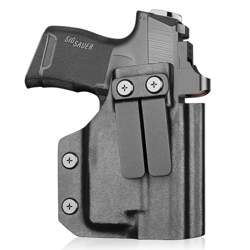 PROUS IWB Kydex Light Holster Fit Sig Sauer P365/P365X/P365 SAS/ P365XL w/TLR-6/TLR-6 HL/TLR-6 HL G, Inside Waistband Conceal Carry, Optic Cut, Adj. Cant & Retention, Right Hand