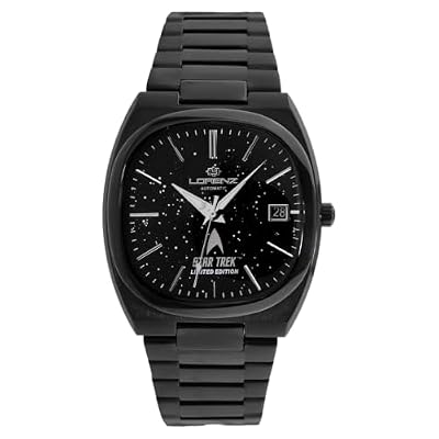 Lorenz STAR TREK Deep Space Limited Edition 030287LE - Orologio Ufficiale STAR TREK x Collezione 60° Anniversario - Orologio Classico da uomo automatico in acciaio nero