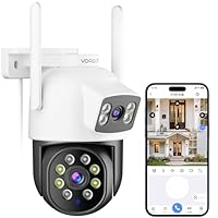 防犯カメラ 二つ監視画面 夜間カラー 屋外 AI人体検知 自動追尾 見守り Ctronics 防犯カメラ 屋外 ワイヤレス 夜間カラー撮影 ヒュマン