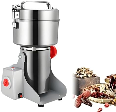 High-Speed Electric Grain Mill - 304 Stainless Steel Multi-Function Grinder, 32,000 RPM, 1000g Capacity for Home, Restaurant, Hotel, Bar & Food Store Use