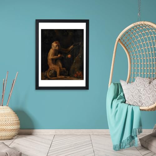 Affiche George Stubbs A Monkey grand format cadre bois tableau de maître - 6