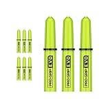 target darts 3 x sets verde pro grip evo aste per freccette con top in nylon - 9 in totale