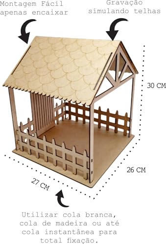 Manjedoura para presepio em MDF 30 cm