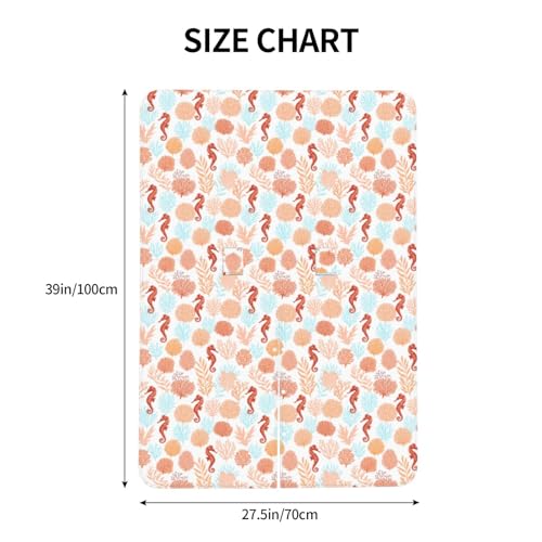 Image of Tropical Pattern Corals Sea Horse Baby Car Seat Canopy Nursing Cover for Newborn Car Seat Breastfeeding Covers Blanket Newborn Shower Gift