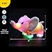 Athoinsu Light up Elephant Stuffed Animal Soft Plush Toy with LED Night Light Glow Children's Day Valentine's Day Birthday for Toddler Kids, Pink, 12