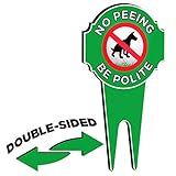 SignDuty Double Sided Metal No Peeing Dog Yard Sign - DiBond Aluminum No Pooping Dog Yard Sign – Protect Your Grass & Property (1)