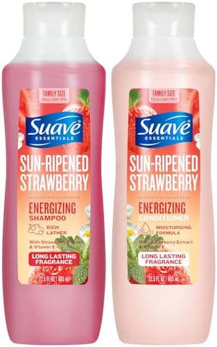 Suave Sun-Ripened Strawberry Shampoo & Conditioner for Women, 22.5 Oz Ea