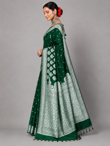 Image of Women's Glory Banarasi Satin Silk With Embroidered Design.