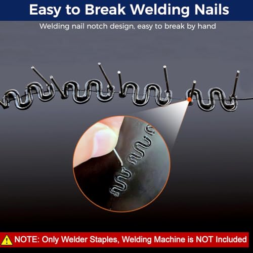 Image of Serplex Plastic Welding Staples 600Pcs, 6 Types, Bumper Repair | Joins Cracks, Helps Reinforce Bumper Repairs, Plastic Staples, 600Pcs in 6 Types, Usage Guidance
