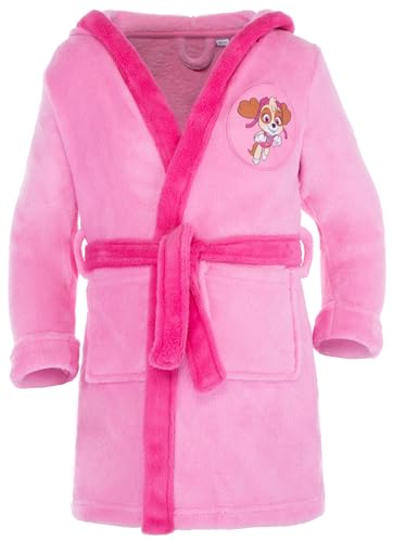 Brandsseller Albornoz con capucha para niños, con motivos en el estilo de la Patrulla Canina, Uni Pink, 98 cm-104 cm