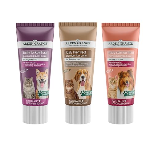 Liver Treat Paste ideal for Tasty Liver Salmon Tukey Treats for Cats and Dogs Brown 75 g (Pack of 3) BQS Bundles