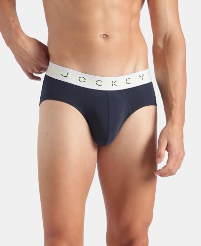 Image of Jockey NY15 Men Super Combed Cotton Elastane Stretch Solid Brief with Ultrasoft Waistband (Pack of 2)