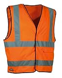 Cofra V073-1-B1.Z/3 CLEAR Hochsichtbarkeits-Weste, 100% Polyester, 120 G-M², (5 Stück) Orange Fluoreszierend, Größe /3