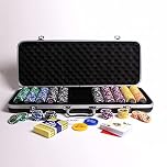 500 Numbered Casino Poker Chip Set with 13.5 Gram Chips, Buttons & Playing Cards. Includes Values 25-5000