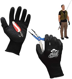 Fishing Gloves – Fish Handling Gloves for Fishing – Textured Grip Palm Fish