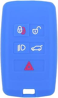 BROVACS Funda protectora de silicona compatible con Land Rover Range Rover Discovery Jaguar CV4984 de 5 botones, color azul oscuro