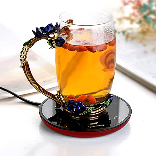 Portable Coffee Mug Warmer - Maintain The Perfect Temperature for Your Drinks at Home or in The Office (a-红色)