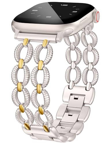 Minyee Metal Band for Apple Watch Band Women 42/44/45/46/49/38/40/41mm