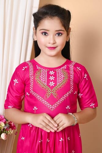 Image of Indian Western Traditional Dress for Baby Girls Kids Kurti Straiht Pant