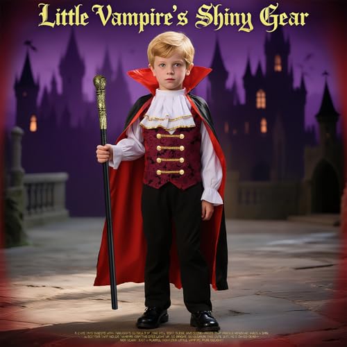 Disfraz de Vampiro para Niños Talla M Rojo miniatura 3