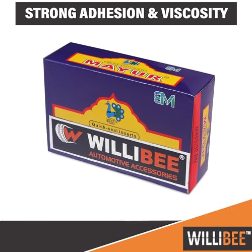 Image of WILLIBEE (Pack of 30) Premium Heavy Duty Tubeless Tyre Puncture Repair Strips, 30 Brown Puncher Repair Seal Strips for Car, Bike, SUV, & Motorcycle