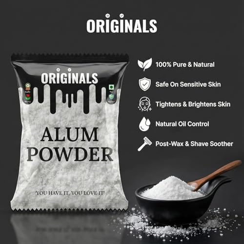 Image of Originals Pure Alum Powder (Fitkari) - 100% Pure and Safe for Face, Skin, Acne, Shaving, Teeth 200 g