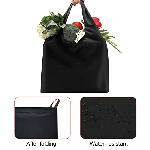 TSHAOUN 3PCS Reusable Shopping Bag, Large Foldable Shopping Tote Bag - Image 3