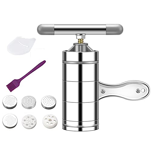 Nudelmaschine, Pasta Maker Manuell, Pastamaschine aus Edelstahl, manuelle Nudelpresse, Spaghetti-Herstellungswerkzeug…