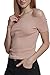 Produktbild Urban Classics Damen Ladies Off Shoulder Rib Tee T-Shirt, Rosa (Lightrose 00823), Large (Herstellergröße: L)