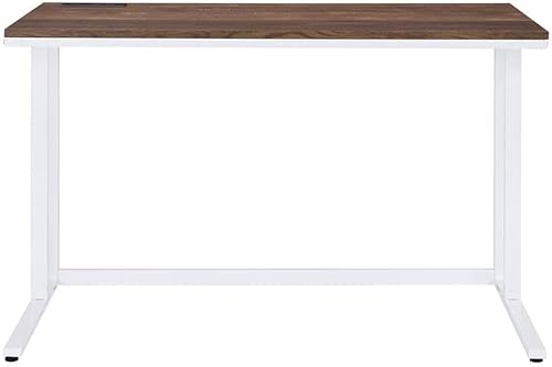 Miniatura 11 de Acme Tyrese Escritorio rectangular de madera con puerto USB en nogal y negro nogal y negro.,Nogal y blanco.,https://www.amazon.com/dp/undefined