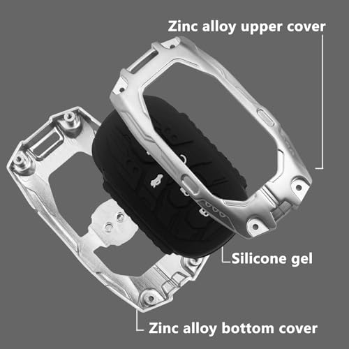 Funda de llavero de aleación de zinc pesada plata 5
