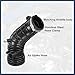 INFINAUTO Air Cleaner Intake Hose Tube with Clamps 17228-RBB-A00 - Car - Engine Filter Air Intake Duct Hose Tube - for Acura TSX 2.4L L4 Gas 2006-2008 Rubber Black - 1Pc Stylish Design