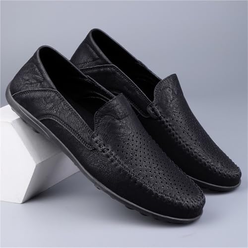 Mens Loafers Moccasins Shoes Lightweight Breathable PU Leather Comfortable Anti-Slip Slip Resistant Outdoor Classic Slip-ons4