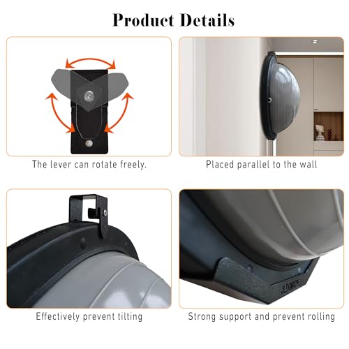 JLDGMXCDZ Exercise Ball Holder Wall Mount, Yoga Ball Holder Rack for Half Balance Trainer, Space-Saving Ball Storage Bracket for Home Gym by JLDGMXCDZ - Image 6